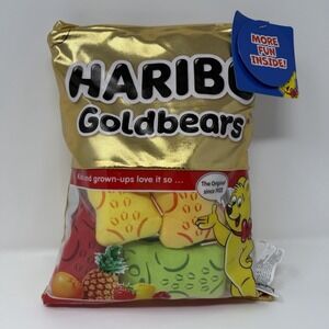 New Haribo GoldBears Candy Pillow Set 4 Plush Gummy Bear Candies 16x12"